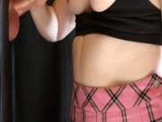 Gloryhole Big Cock Handjob Cum On Tits 8/16