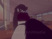 Teen Cat Girl Student Gets Nude & Face Rides You With Hidden Vibrator in Class POV Lap Dance 1/16