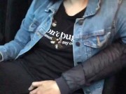 UBER driver was Fingering me and i gave him a Hot Blowjob and ate his Cum 3/16