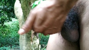 Big dick, cock handjob and cumshot in outdoor