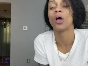 Alicia’s Loves to smell drinks on her upper lip