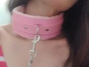 Hold my BDSM Collar Leash While I Pee! Pissing Toilet Slutty HAIRY Horny PAWG Camgirl Needs Our Help 4/16