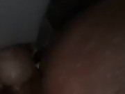 Fat Ebony Pussy Riding Big Black Dildo 7/16