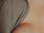 Playing With My Big Tits Outside :)