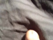 Big black dick dryhumping and stroking to huge cumshot