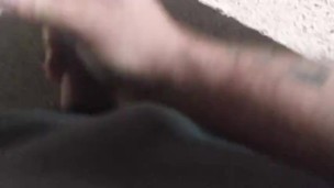 I masturbate in the van, cumshot in the street