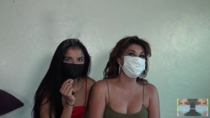 Eyelashes Fluttering and Smoking Through Our Masks During Covid