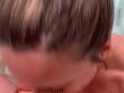 HOT SLUT SUCKS HUGE COCK IN HOT TUB + CUMSHOT ON TITS 4/16