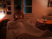Professional masseur makes a stranger woman cum 3 times and cums on her belly 15/16