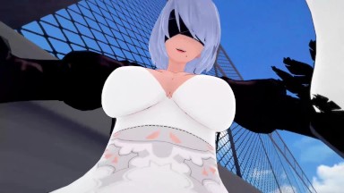 Nier: Fucked by 2b futa taker POV