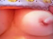 SENSUALLY CARESSING MAGNIFICENT NIPPLES ON AN AMAZING SET OF BREASTS!!!! 