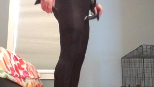 Deanna's hidden cock (crossdressing, female mask, transformation, skirt, heels, feminization)