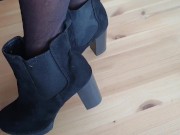 Cum on her ankle boots