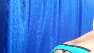 big round ass playing with a dildo