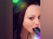 Naughty Babs sucking on her bbc 15/16