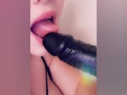 Naughty Babs sucking on her bbc 6/16