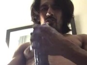 POV big dick leg shaking solo male cumshot 11/16