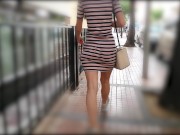 Walking In A Short Tight Dress Around Town 13/16