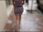 Walking In A Short Tight Dress Around Town 15/16