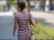 Walking In A Short Tight Dress Around Town 6/16
