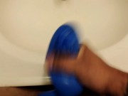 Jail style Fifi fuck. Glove fucking and cumming on the wall
