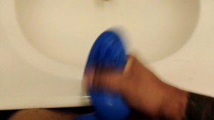 Jail style Fifi fuck. Glove fucking and cumming on the wall