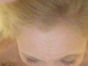 SEXY BLONDE SUCKS MONSTER COCK. 16/16