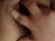 Playing with that hairy BBW pussy