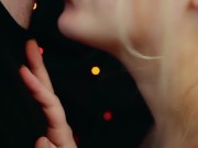 Perfect sloppy blowjob. Close-up. Pulsating orgasm. Oral creampie | Lovely Dove 1/16