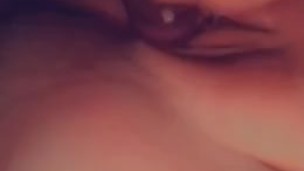 Redhead teen fucks herself with glass dildo