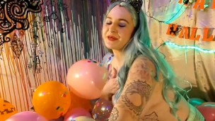 Looner Balloon Blowjob. You convince me to Suck your cock, Asking me to deepthroat&Gag on 10" cock