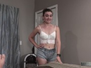 BadDaddyPOV - PETITE BRUNETTE STEP DAUGHTER DEEPTHROAT BLOWJOB AND FACIAL 3/16