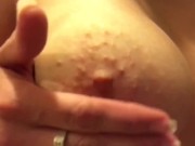 MILF PBELLE27 RUBS TITS & NIPPLES 3/16