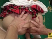 Milf submissive in threesome gets dped 16/16