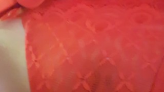 Japanese Teen Girl Panchira Red Lace Panties Perfect Tits