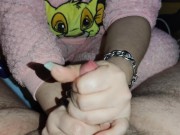 Edging Handjob with black long nails cum control ruined cum shot *Trailer* 1/16