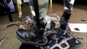 Computer Crushing with Doc Martens Jadon Boots ( View 2) (Trailer)