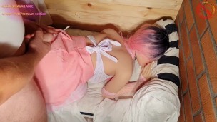 EPISODE #7 HOT PINK PETITE CHEERLEADER/SCHOOLGIRL CAMARI DOGGY STYLE EXPLOSIVE CUM 720p