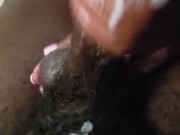 HUGE CUMSHOT!!! Milking a dick!