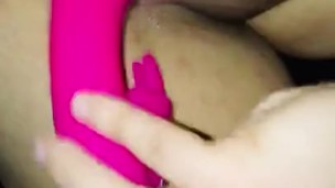 Squirting outside in car 