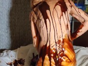 Milf Covered In Hershey Syrup    15/16