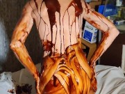 Milf Covered In Hershey Syrup    16/16