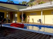 Oil massage leads to rough anal sex and squirt in outdoor- Danika Mori Vacations 1/16