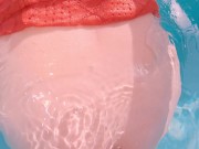 Beach Lifeguard Fucked Me in Hotel Pool till Underwater Creampie | Bit Tits Redhead MILF Ginger Ale 11/16