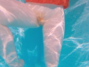 Beach Lifeguard Fucked Me in Hotel Pool till Underwater Creampie | Bit Tits Redhead MILF Ginger Ale 5/16