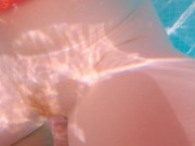 Beach Lifeguard Fucked Me in Hotel Pool till Underwater Creampie | Bit Tits Redhead MILF Ginger Ale 6/16