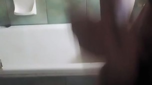 Skinny boy with huge cock and even bigger load.