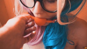 Hot blowjob with cum on face and glasses I like it so much custom vid