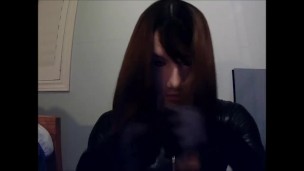 Anine and May in black Pt1! Masked in female mask Anine with a brown wig!