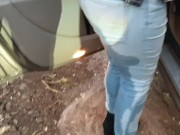 ⭐ Public Wetting in tight blue jeans,  then rewetting them again later! (No toilets allowed) ;) 10/16